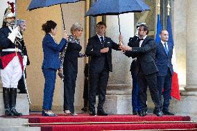 Emmanuel Macron welcomes Luiz Inacio Lula da Silva for a State diner at the Elysee - Paris