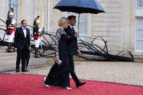 Emmanuel Macron welcomes Luiz Inacio Lula da Silva for a State diner at the Elysee - Paris