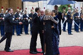 Emmanuel Macron welcomes Luiz Inacio Lula da Silva for a State diner at the Elysee - Paris