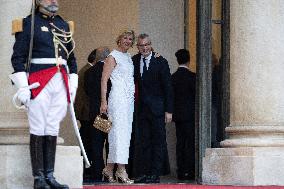 State diner with Brazilian President at the Elysee - Paris