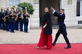 State diner with Brazilian President at the Elysee - Paris