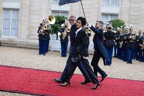 State diner with Brazilian President at the Elysee - Paris