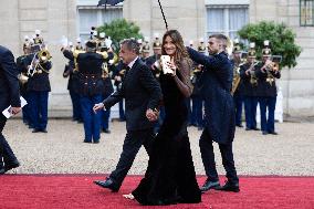 State diner with Brazilian President at the Elysee - Paris