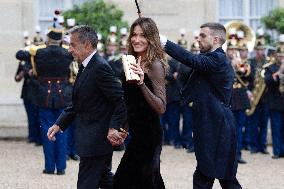 State diner with Brazilian President at the Elysee - Paris