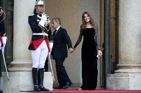State diner with Brazilian President at the Elysee - Paris
