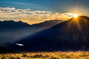 Illustration - The Alps in Summer
