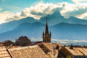 Illustration - The Alps in Summer