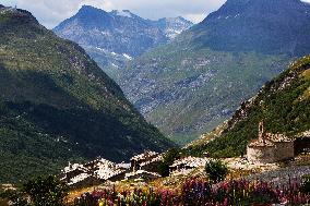 Illustration - The Alps in Summer