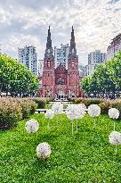 Xujiahui Catholic Church Square in Shanghai