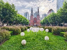 Xujiahui Catholic Church Square in Shanghai
