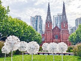 Xujiahui Catholic Church Square in Shanghai