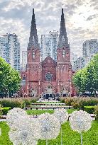 Xujiahui Catholic Church Square in Shanghai