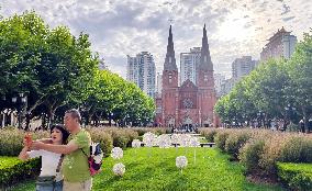 Xujiahui Catholic Church Square in Shanghai