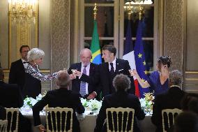 Macron Hosts Lula da Silva at Elysée Palace for State Banquet - Paris