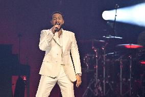 John Legend Performs At The Adidas Arena - Paris