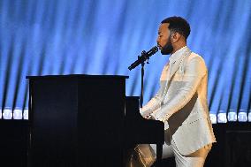 John Legend Performs At The Adidas Arena - Paris
