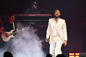 John Legend Performs At The Adidas Arena - Paris