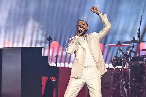 John Legend Performs At The Adidas Arena - Paris