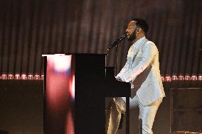 John Legend Performs At The Adidas Arena - Paris