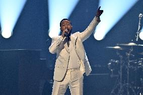 John Legend Performs At The Adidas Arena - Paris