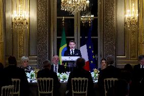 Macron Hosts Lula da Silva at Elysée Palace for State Banquet - Paris