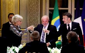Macron Hosts Lula da Silva at Elysée Palace for State Banquet - Paris