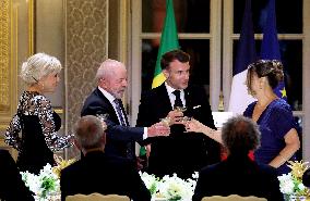 Macron Hosts Lula da Silva at Elysée Palace for State Banquet - Paris