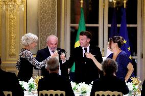 Macron Hosts Lula da Silva at Elysée Palace for State Banquet - Paris