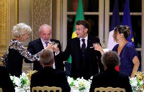 Macron Hosts Lula da Silva at Elysée Palace for State Banquet - Paris
