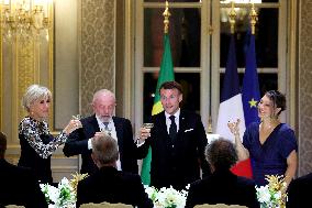Macron Hosts Lula da Silva at Elysée Palace for State Banquet - Paris
