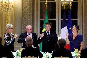 Macron Hosts Lula da Silva at Elysée Palace for State Banquet - Paris