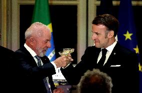 Macron Hosts Lula da Silva at Elysée Palace for State Banquet - Paris