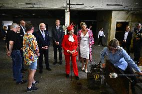 NATIONAL DAY 2025 ROYAL COUPLE VISITS GLASSBLOWING SCHOOL