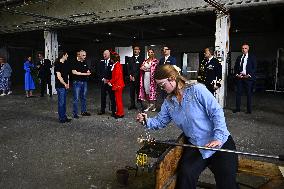 NATIONAL DAY 2025 ROYAL COUPLE VISITS GLASSBLOWING SCHOOL