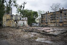 Destroyed blockhouse in Kiev
