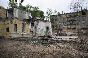 Destroyed blockhouse in Kiev