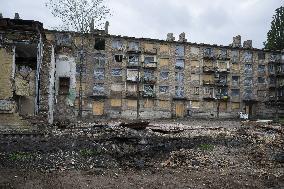 Destroyed blockhouse in Kiev