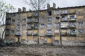 Destroyed blockhouse in Kiev