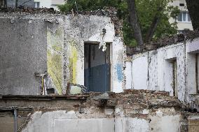 Destroyed blockhouse in Kiev