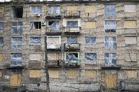 Destroyed blockhouse in Kiev