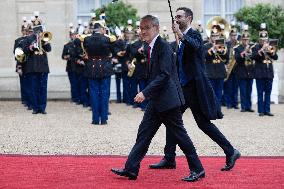 State diner with Brazilian President at the Elysee - Paris