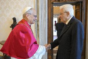 Pope Leo XIV Meets Italian President Sergio Mattarella - Vatican