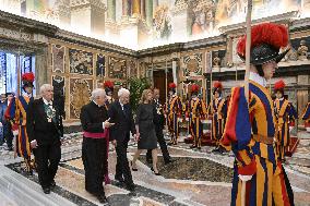 Pope Leo XIV Meets Italian President Sergio Mattarella - Vatican