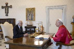Pope Leo XIV Meets Italian President Sergio Mattarella - Vatican