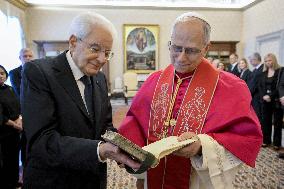 Pope Leo XIV Meets Italian President Sergio Mattarella - Vatican