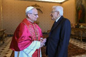Pope Leo XIV Meets Italian President Sergio Mattarella - Vatican