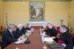 Pope Leo XIV Meets Italian President Sergio Mattarella - Vatican
