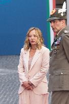 PM Giorgia Meloni Meets Antonio Costa - Rome