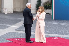 PM Giorgia Meloni Meets Antonio Costa - Rome