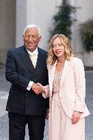 PM Giorgia Meloni Meets Antonio Costa - Rome